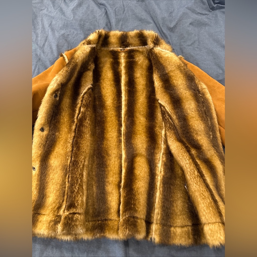 Excelled Collection Suede Shearling Jacket - Picture 7 of 12
